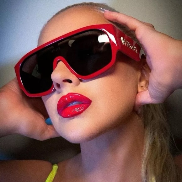 Versace Accessories - Versace Red and Black Sunglasses